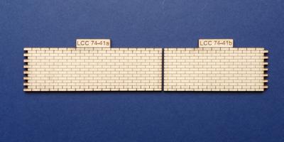 LCC 74-41 O gauge basement for goods shed office - side brickwork